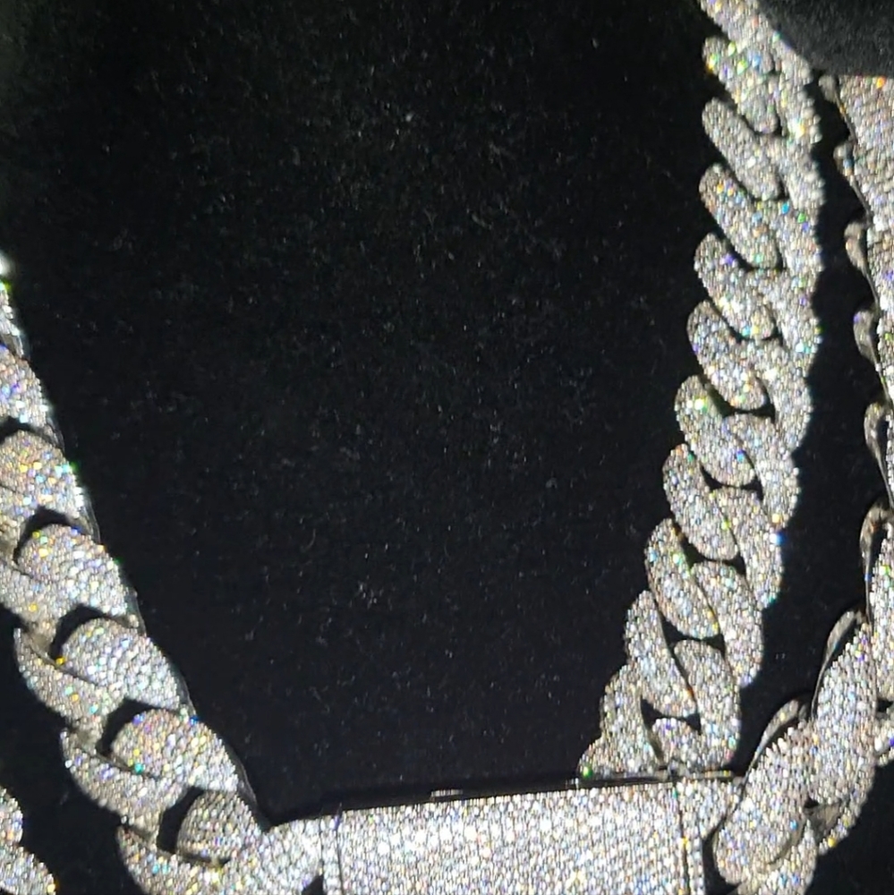 22MM white gold cuban link 22INCH